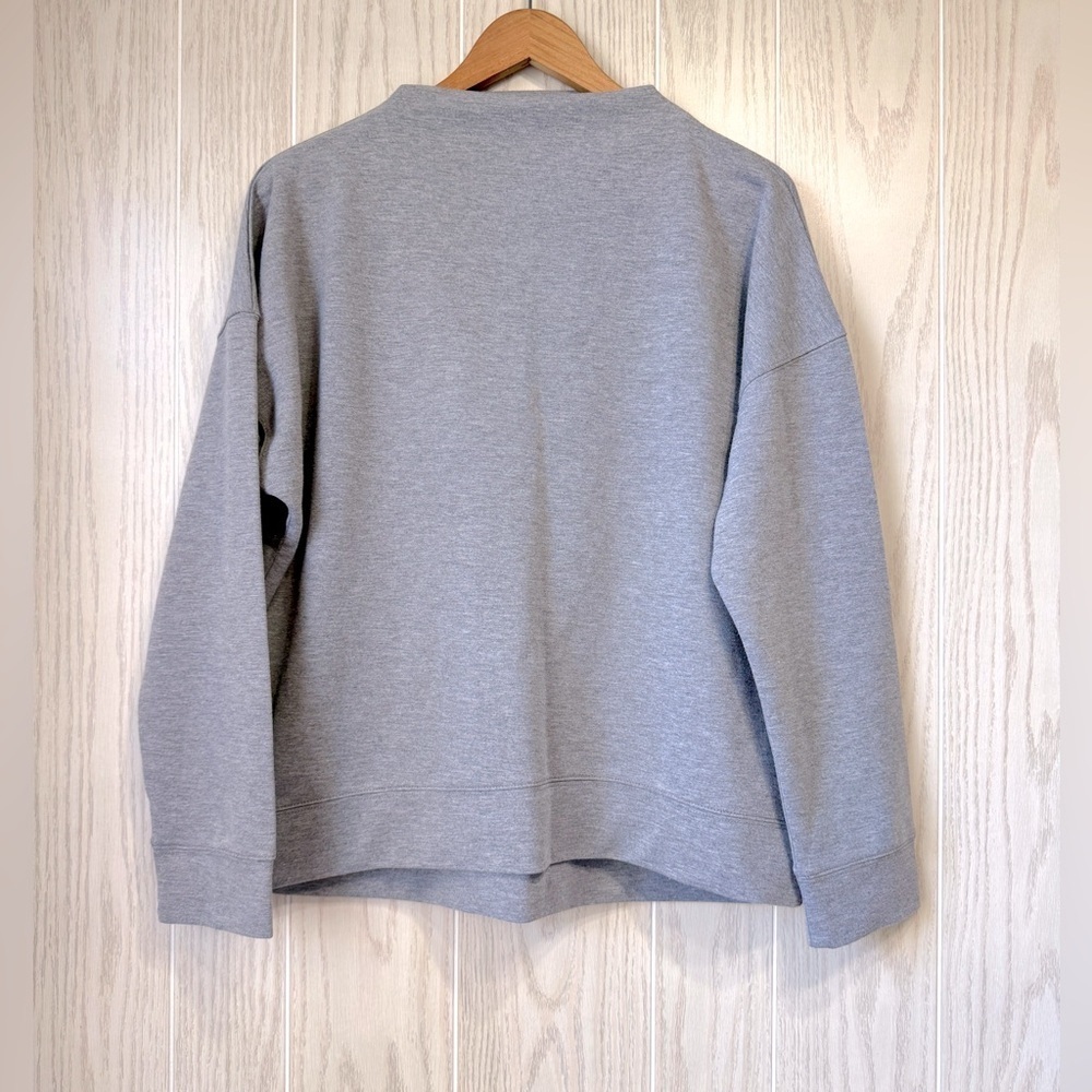 Cynthia Rowley Mockneck Athleisure Gray Sweatshirt Women's L LNC